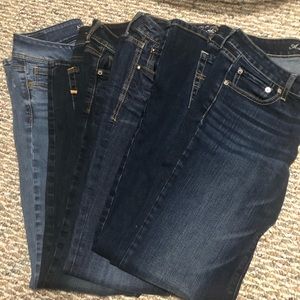 4 pairs of jeans. 3 American Eagle, 1 Express